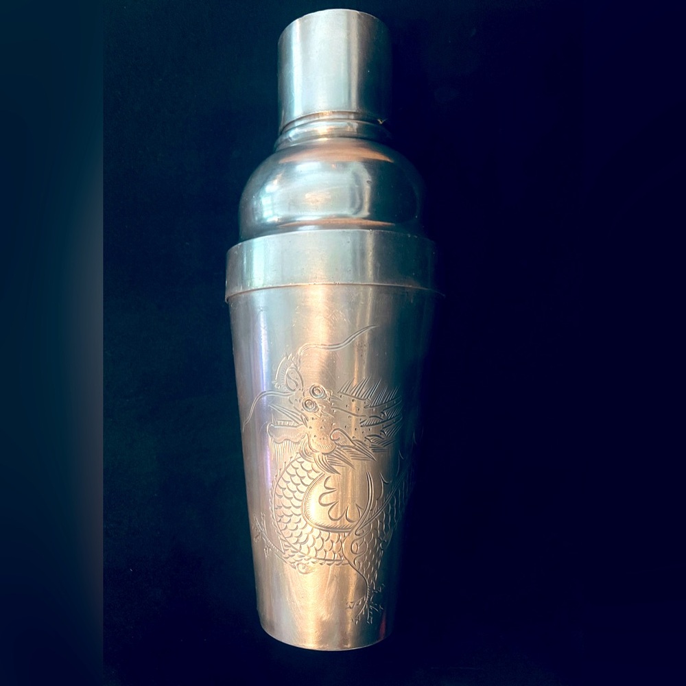Kut Hing Pewter Swatow Large Cocktail Shaker.